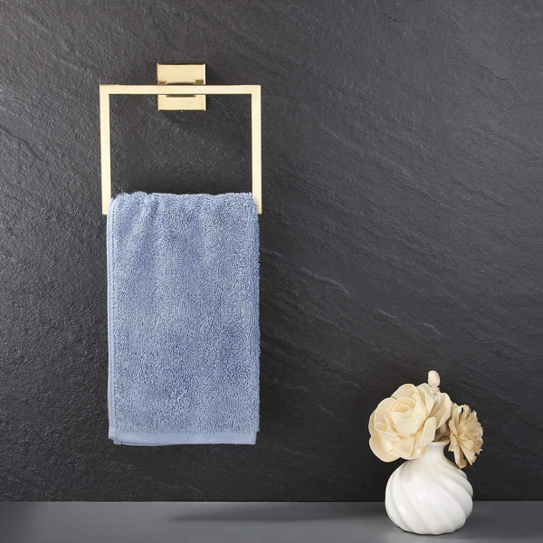 KES Bathroom Towel Ring SUS 304 Stainless Steel Square Matte Black Wall